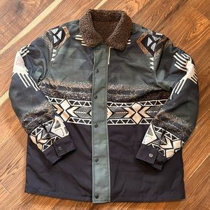 Pendleton Inspired Sherpa Lined Coat